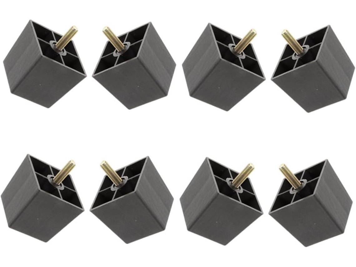 Nuobesty Conjunto De 8 Pés Substituição Ajustáveis Para Sofá, Armário E Cama, Pés De Móveis Em Metal E Plástico