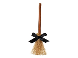 Laxiscreed Varinha De Festa De Halloween Com Pequena Vassoura De Feiticeira, Decoração De 14cm