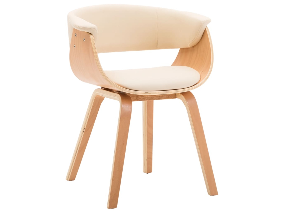 Dining Chair, Dining Chairs Vidaxl Creme Couro Artificial (n/a)