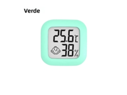 (verde) Mini Termômetro E Higrômetro Digital Lcd Para Temperaturas Internas E Externas