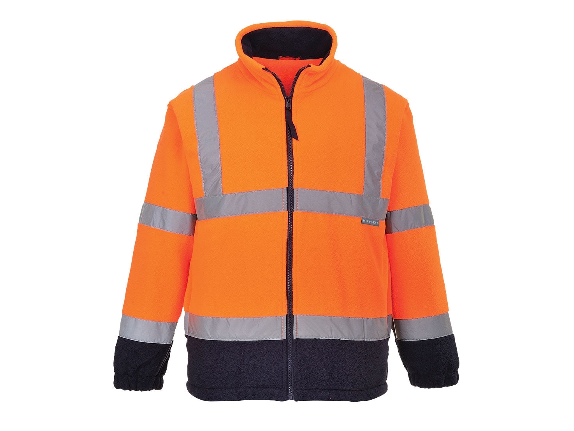 Velo Bicolor De Alta Visibilidade Para Segurança Do Trabalho / Amarelo Marinho / L Portwest