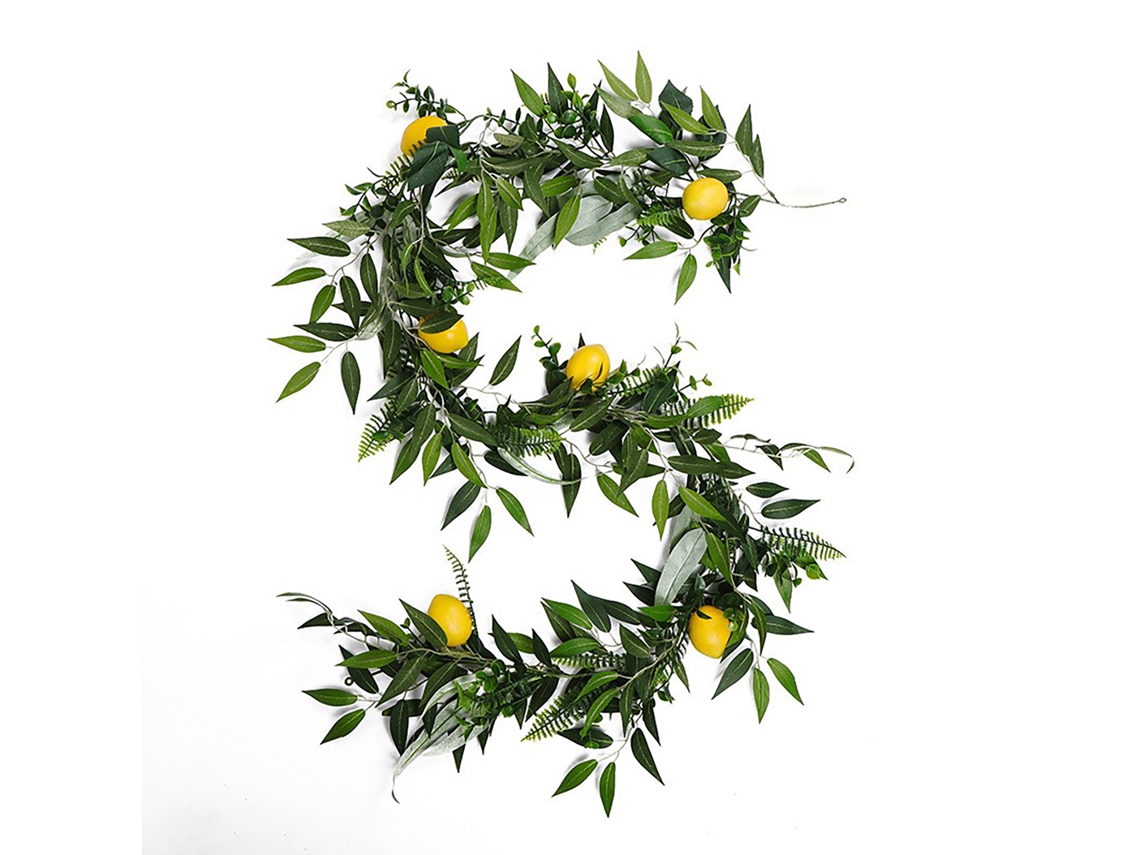 Guirlanda de Limão Artificial Decorativa para Casa e Festas de Casamento LAXISCREED