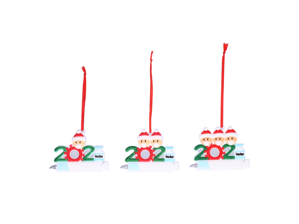3pcs Enfeite de Natal Personalizado com Nome Série Boneco de Neve Decor para Árvore de Natal 2021 S/MARCA