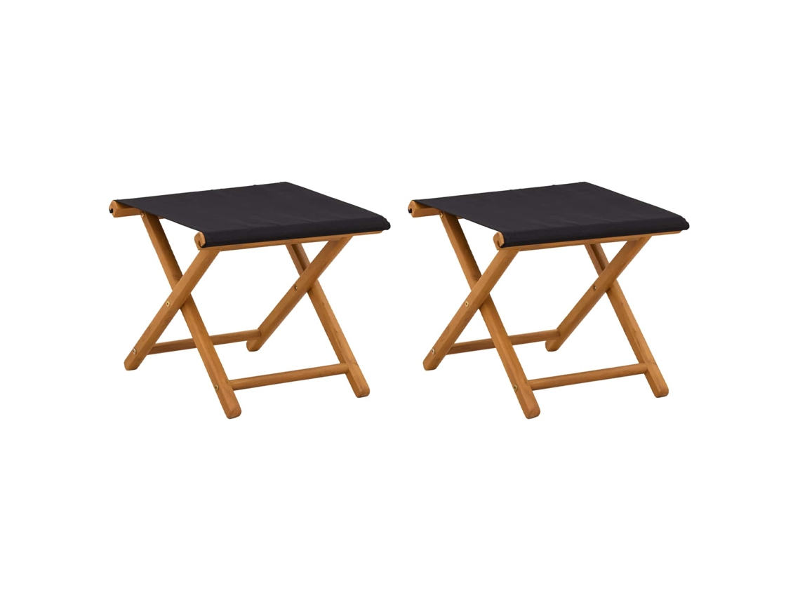 Maison Exclusive - Cadeira De Deck 2 Pcs Madeira Sólida De Eucalipto Preto
