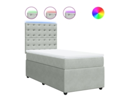 Box Spring Bed, Box Spring Beds Vidaxl Cinzeto Veludo (100 X 200 Cm)