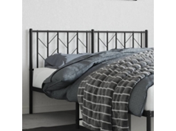 Vidaxl Cabeceira De Substituição 150 Cm Metal Preto