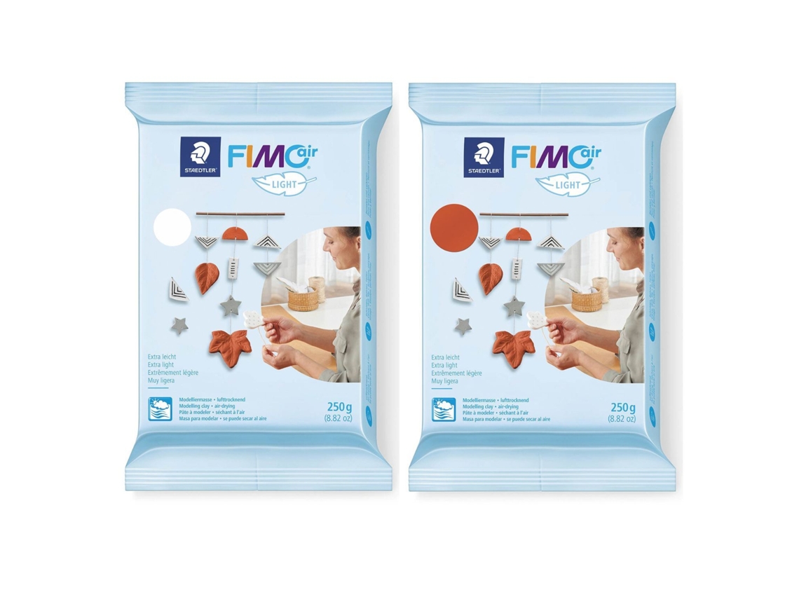 2 Fimo Air Light Argilas de polímero 250 G Terracota branca Staedtler