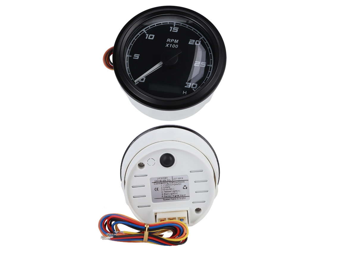 Laxiscreed Tacómetro Eléctrico 12v/24v Até 3000rpm Para Veículos