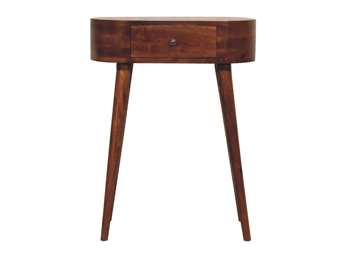 Mini Consola Albion Em Madeira Maciça De Castanho, 1 Gaveta, Castanho Escuro ARTISAN FURNITURE EST 1995 TM