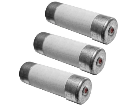 3 Fusíveis Cerâmicos 8,5x31,5mm 20a Com Luz Indicadora Zenitech