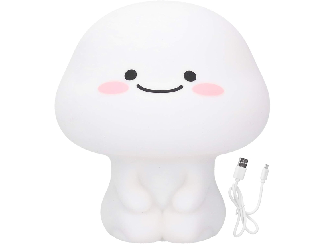 Luminária noturna de silicone com carregamento USB e sensor E-Touch.