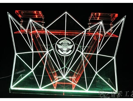 Móveis Comerciais de Acrílico Bar de Coquetéis Mesa com Iluminação Led[200X50X90Cm]