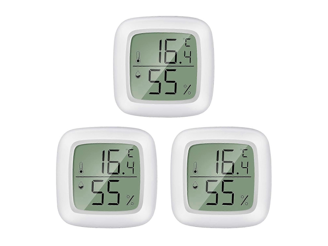 Mini Termômetro E Higrômetro Lcd Com 3 Peças.