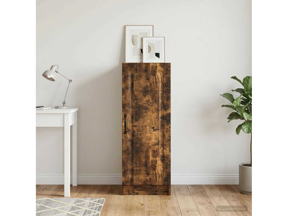 Vidaxl Buffet Carvalho Fumado 33 X 34,5 X 87 Cm Derivados De Madeira