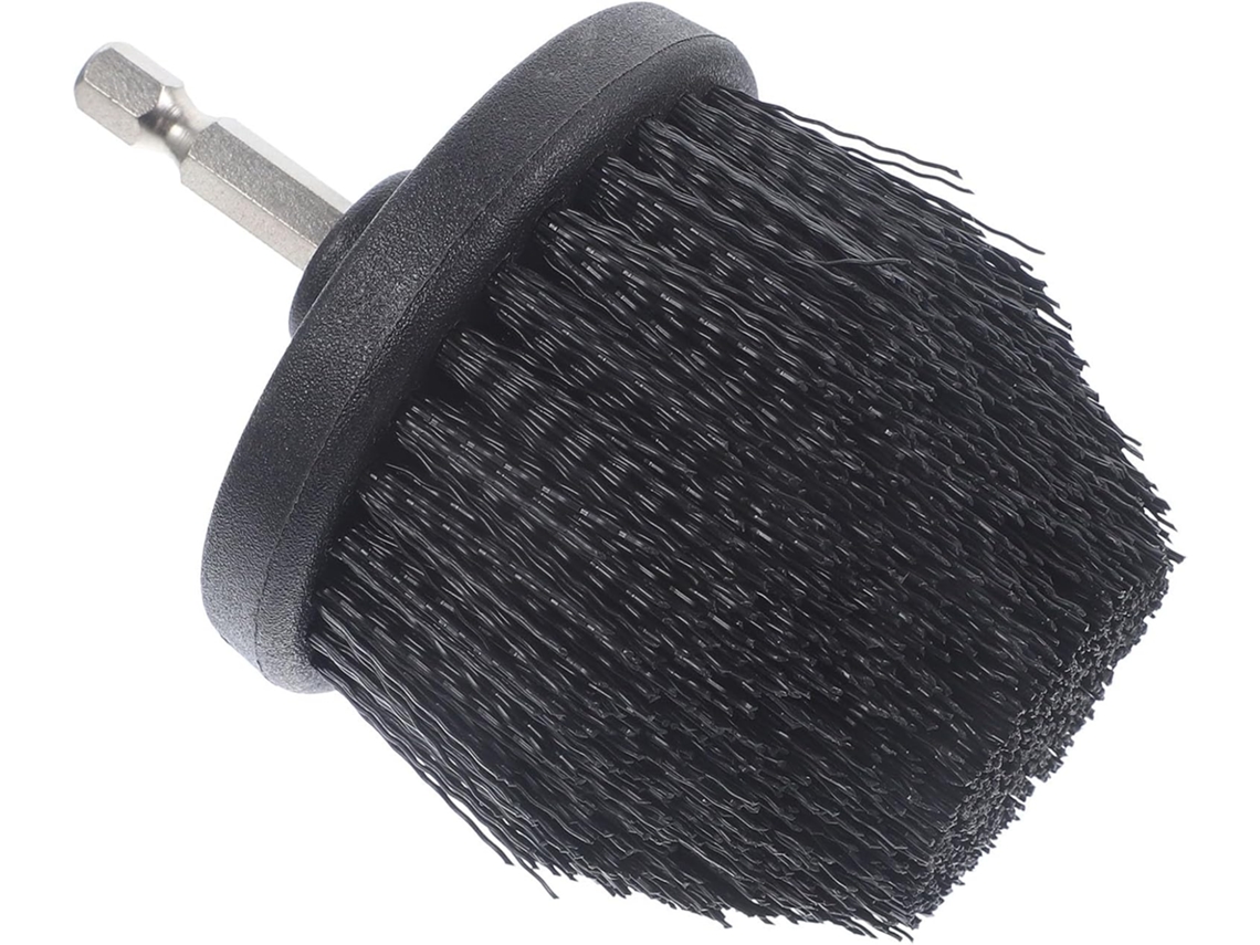 Escova De Limpeza Para Furadeira De 2,5 Polegadas, Preta, Abs Pp Ferro | Haste De 1/4"