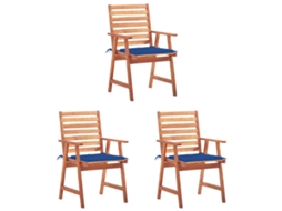 Outdoor Chair, Outdoor Chairs Vidaxl Azul Madeira De Acácia (n/a)