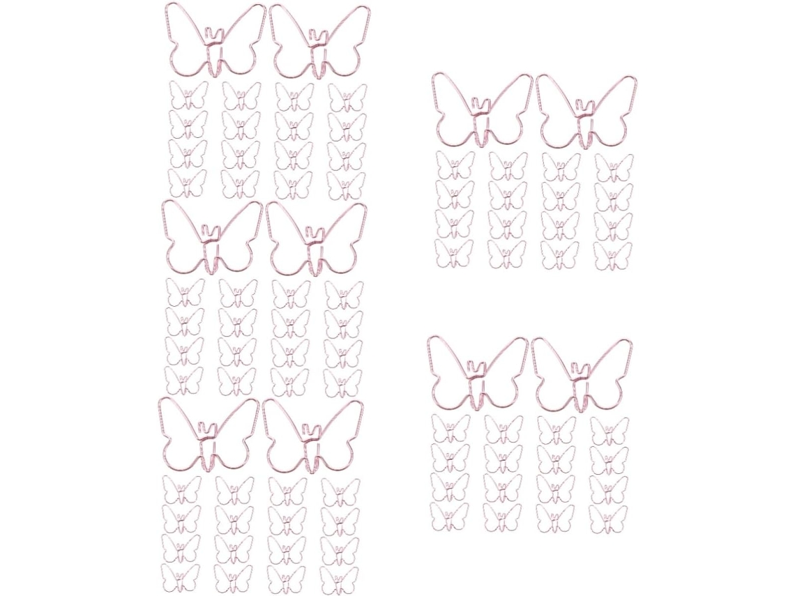 Doitool Série 5 - Clips de Mesa Decorativos em Metal, Organizadores de Mesa, Cor Rosa, 18 Peças x 5