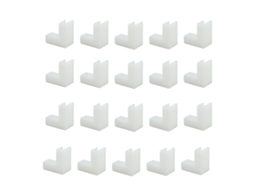 Primerox 20 Protetores de Canto L Silicone Infantil Seguro para Móveis Mesa Translúcido