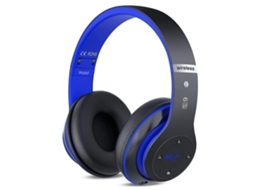 Fones Bluetooth Sem Fio Sobre orelha JIAPEI, Estéreo Dobrável, Microfone, Controle Volume, Azul