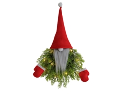 Guirlanda de Natal com Papai Noel sem rosto para porta e parede, decoração festiva LAXISCREED