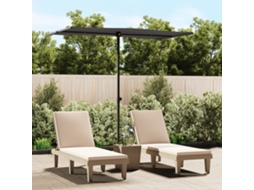 Vidaxl Guarda-sol De Jardim C/ Poste De Alumínio 180x110 Cm Antracite
