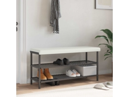 Vidaxl Almofada De Banco Couro Sintético Branco Profundidade 35 Cm