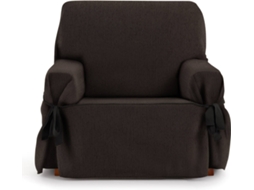 Capa de Poltrona EYSA Mid com Laços (110 x 70 x 120 cm - Poliéster e Algodão - Marrón)