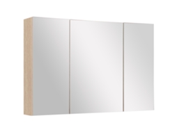 Armário de banheiro com espelho, 3 portas, prateleiras ajustáveis, 90x60x13,5 cm | S/MARCA