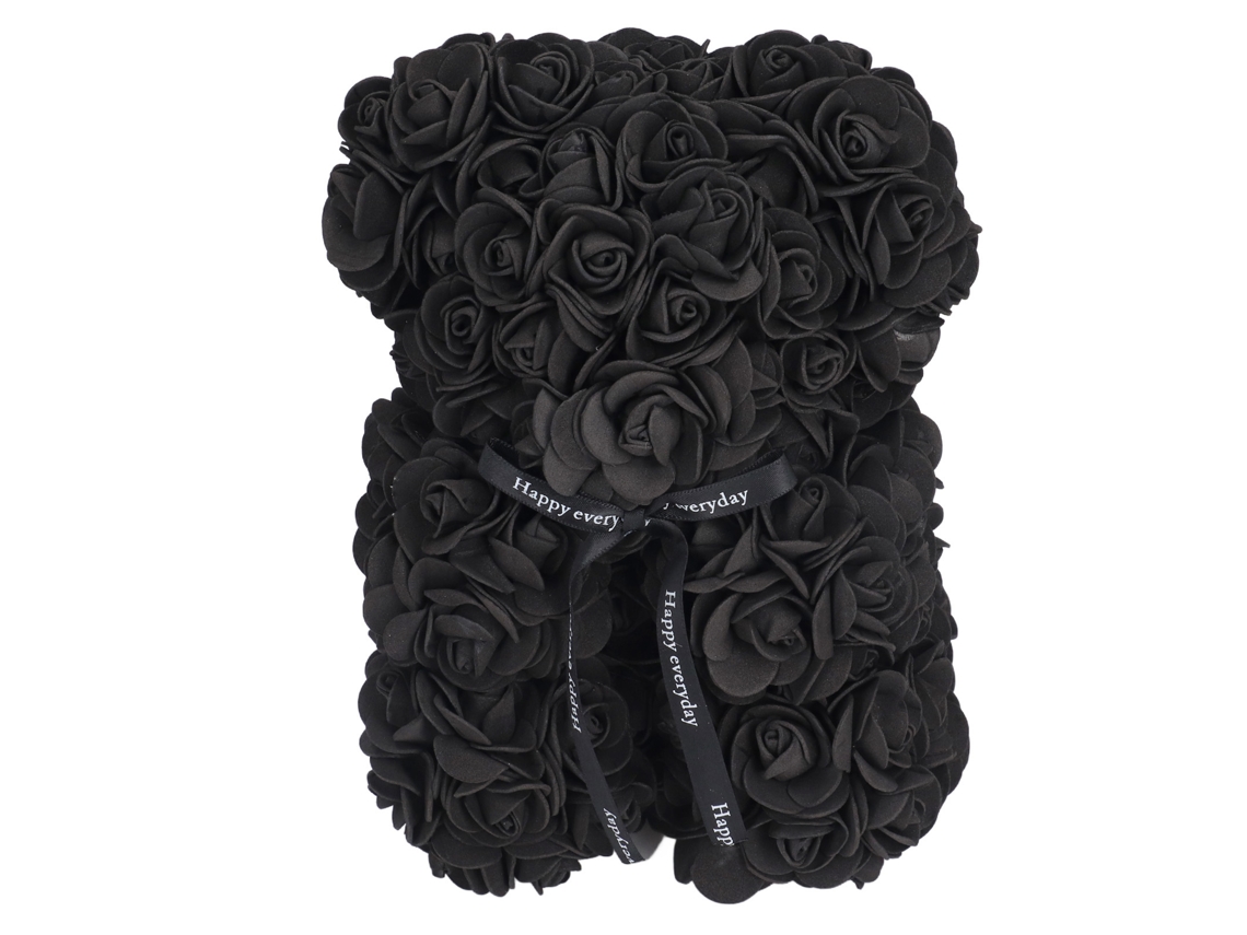 Urso Floral em Forma de Rosa 25cm Presente Romântico de Dia Dos Namorados Natal para Esposa Amante | S/MARCA