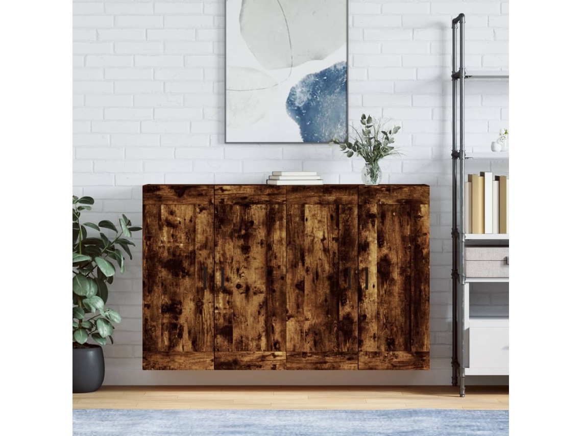 Wall Mounted Cabinet, Wall Mounted Cabinets Vidaxl Marrom Madeira Processada (n/a)