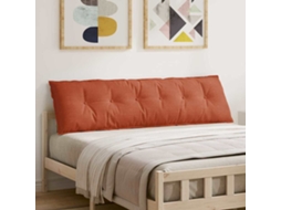 Vidaxl Travesseiro Para Costas Laranja Vermelho 180 X 50 Cm