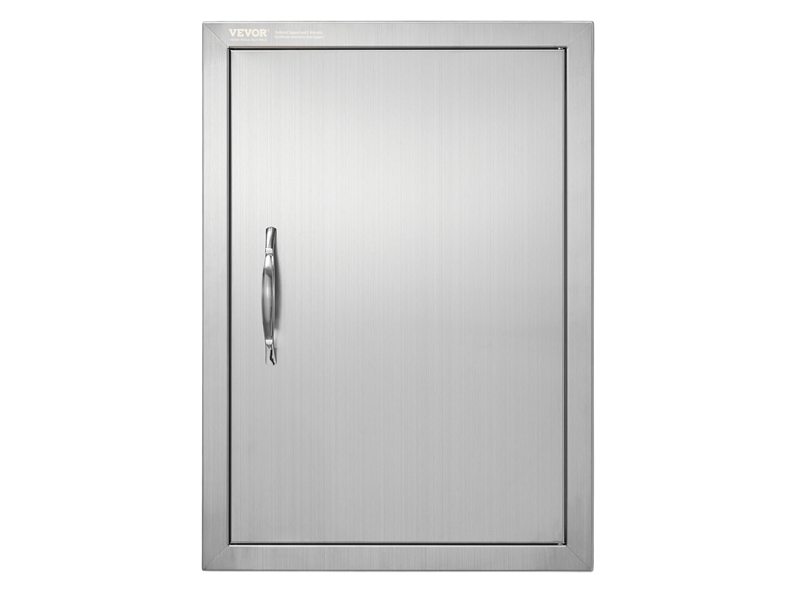 VEVOR 457X610 Mm Porta de Acesso À Ilha de Churrasco Ao Ar Livre Porta de Cozinha de Aço Inoxidável