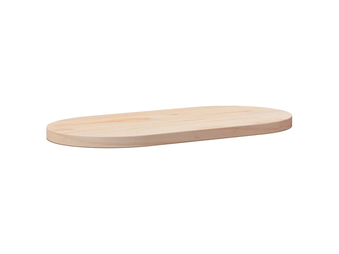 Vidaxl Tampo De Mesa 90x45x2,5 Cm Madeira Maciça Pinho Oval