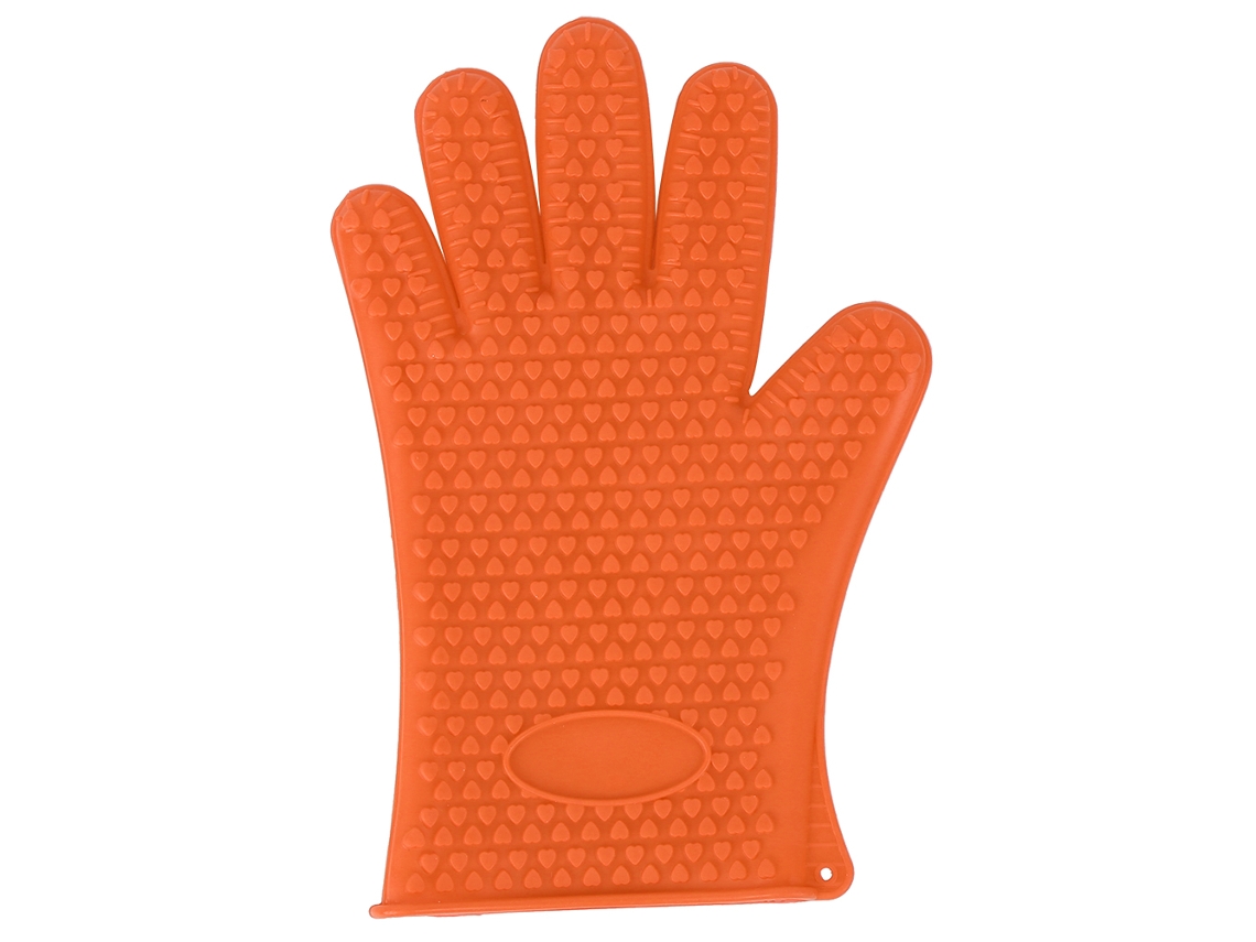 Luvas de Silicone Anti slip para Forno e Micro ondas Isolante Térmico Cozinha Laranja