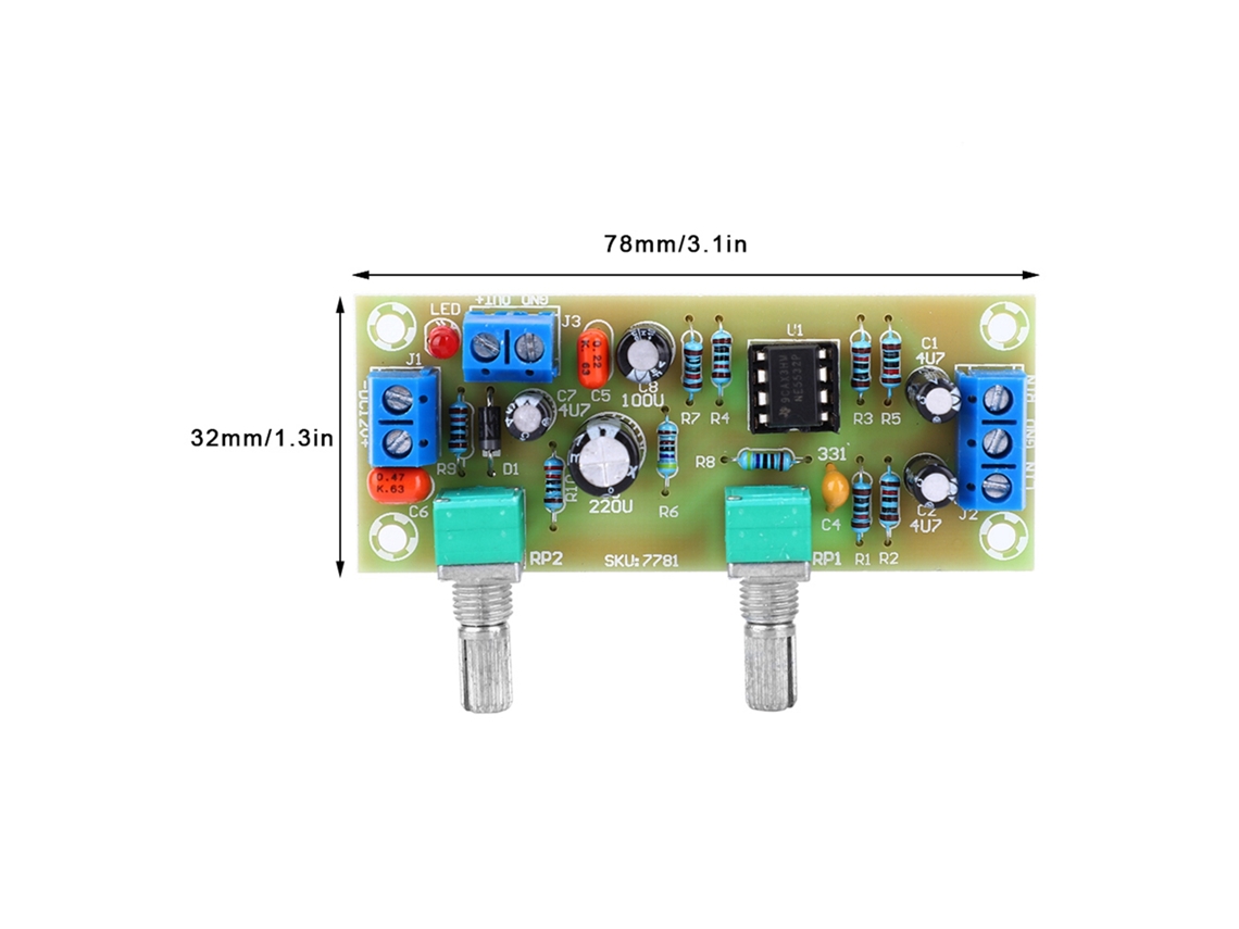 Módulo Placa Pré-amplificador Controle Volume Ne5532