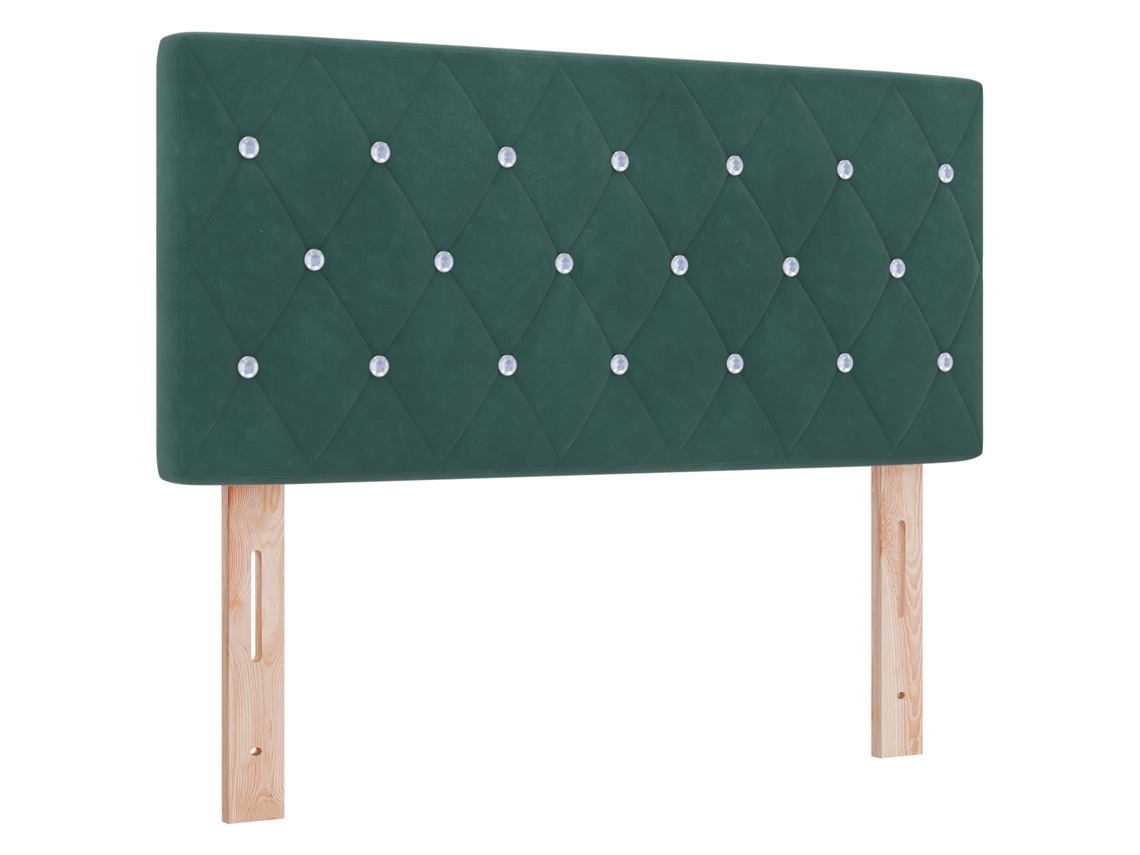 Conjunto 1 Cabeceira Estofada Vidaxl Verde Veludo (90 Cm)
