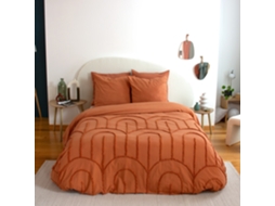 Roupa De Cama De Algodão Lavado Tufado Com Motivos De Arcos Retrô, 2 Lugares