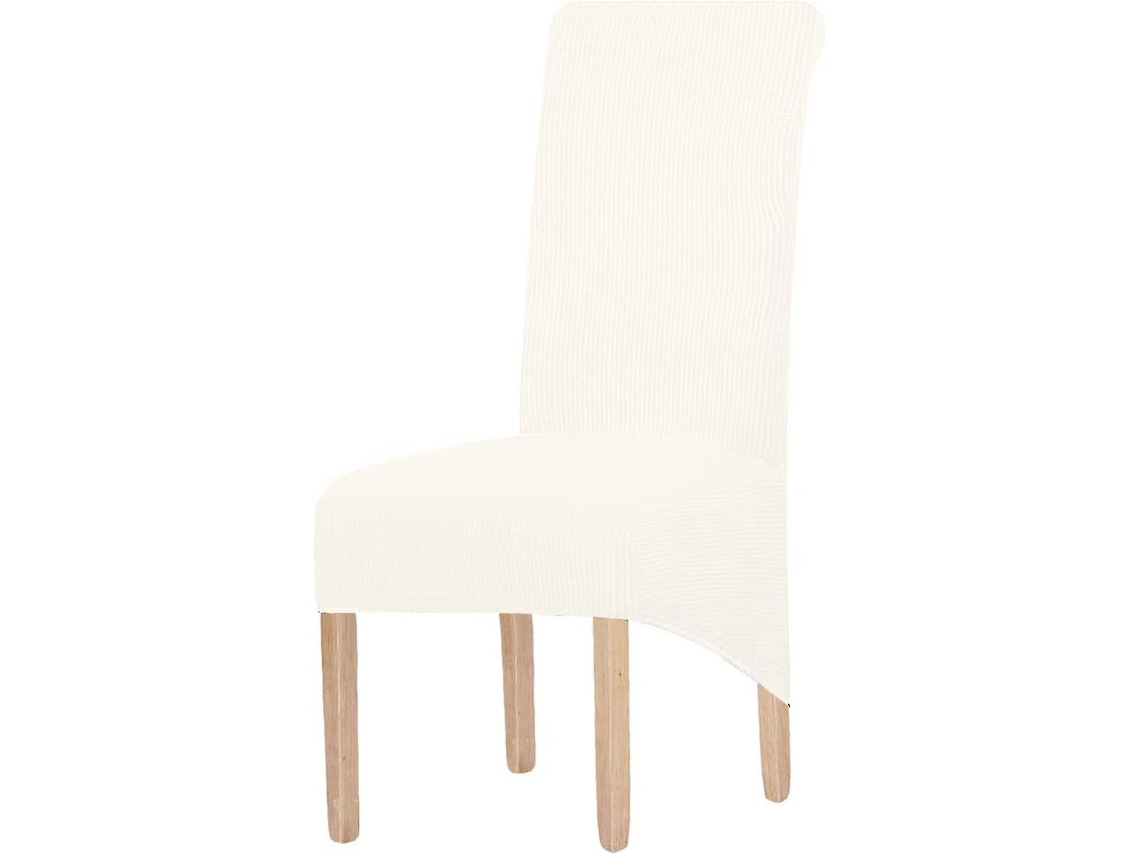 Capa para cadeira de jantar grande Slowmoose Jacquard Stretch (creme, 2 peças)
