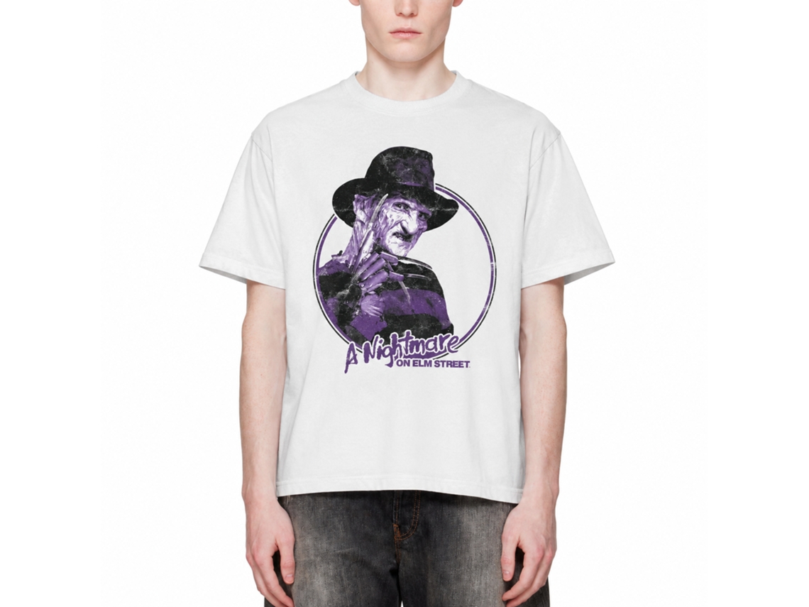 Rockinstone Nightmare On Elm Street One Two Freddy's Comin For You 2 White T-shirt Size:xxl