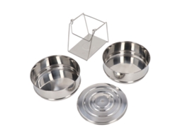 Panela de Vapor em Aço Inoxidável 304 2 Camadas com Tampa para Cozinha