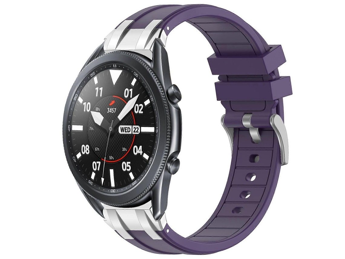 Pulseira De Silicone Royal De 22 Mm Com Fecho De Liberação Rápida Prateado