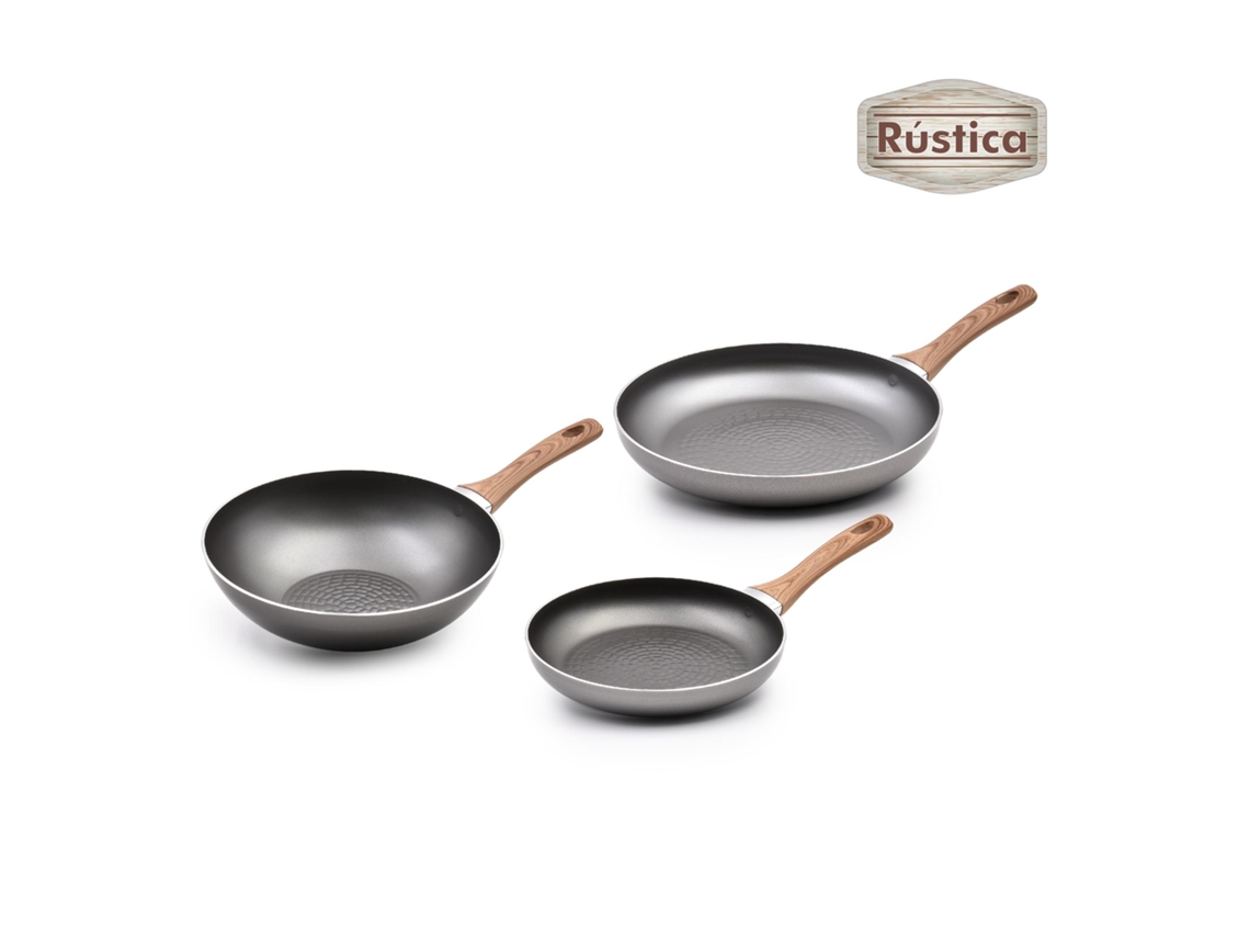 Conjunto Indução 2 Frigideiras Wok Rústica Celar