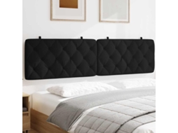 Vidaxl Almofadão De Cabeceira 200 Cm Veludo Preto