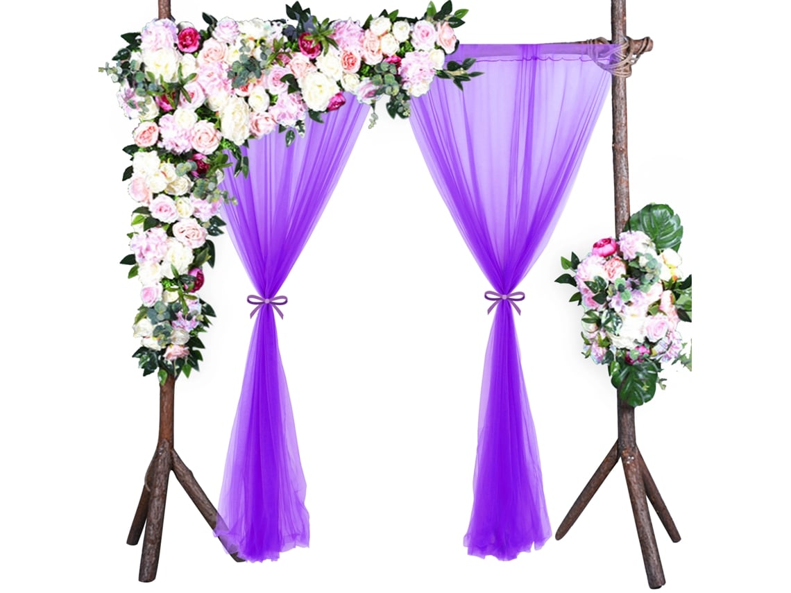 Tulle de Nylon para Decoração de Casamento e Festa LAXISCREED, Pack 2
