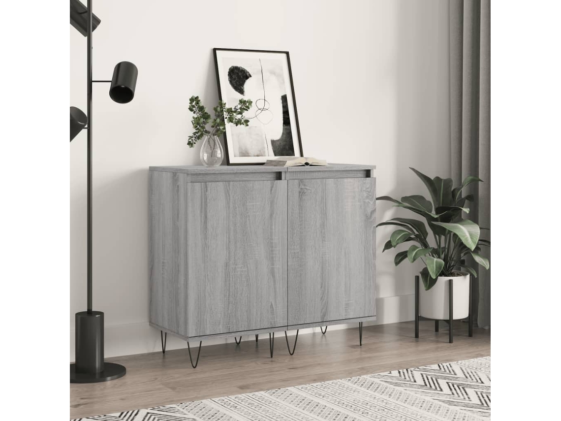 Vidaxl Aparadores 2 Pcs 40x35x70 Cm Derivados Madeira Cinzento Sonoma