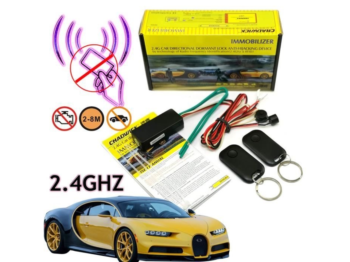 Imobilizador de carro - Sistema anti-sequestro automático com controle remoto - Ferramenta de segurança automotiva Bloqueio de motor QINGQUE