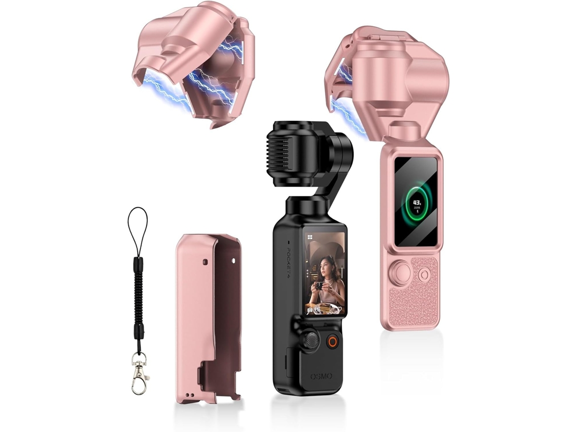 Capa Magnética HENTEN HOME para Dji Osmo Pocket 3 Portátil e Fácil de Guardar Rosa