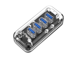Yizhood 4 portas USB 3.0 Hub fonte de alimentação Dual OTG USB C carregador Hub alimentado preto