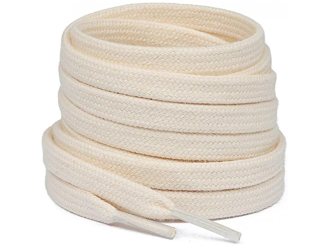 2026-2 Pares De Cordones Planos De Algodón 8 Mm Anchos Resistentes A Rasgaduras Para Zapatos