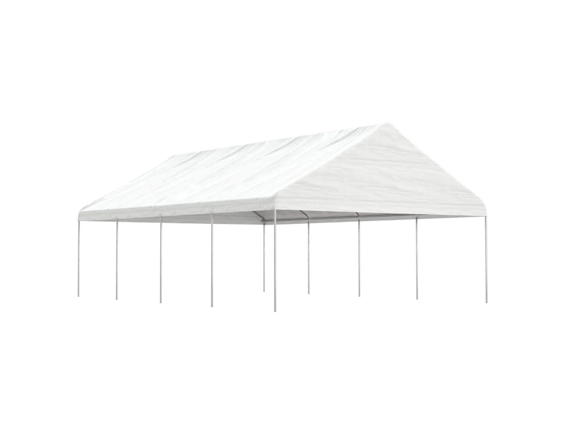 Vidaxl Gazebo Com Telhado 8,92x5,88x3,75 M Polietileno Branco